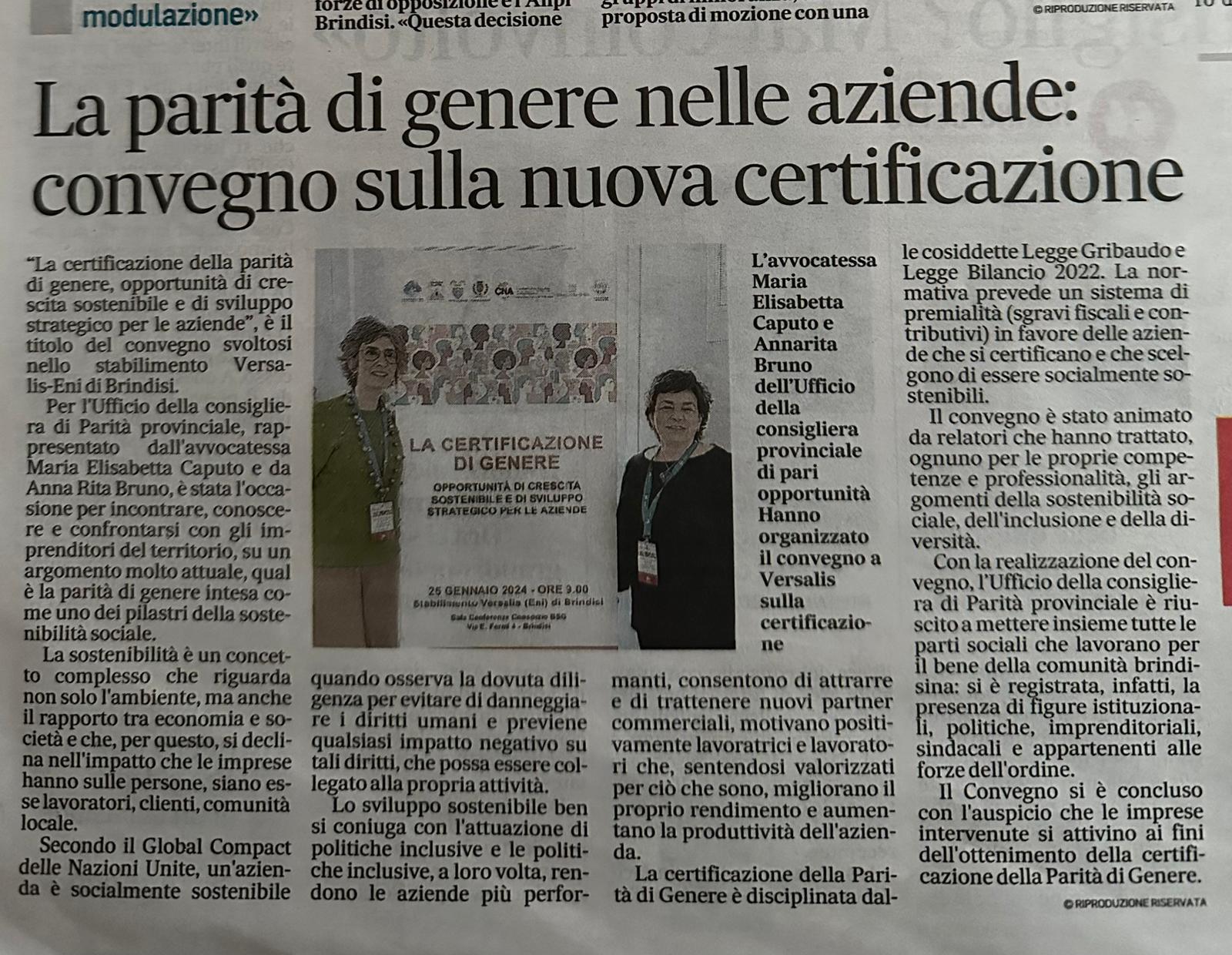 Foto articolo giornale